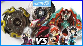 HEAT SALAMANDER S4 vs 3 SWITCH STRIKE BEYS - Beyblade Burst ベイブレードバースト