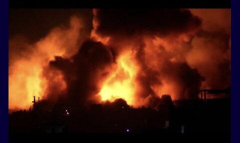 Israel-Hamas war: Explosions in Gaza night sky during Israeli air strikes