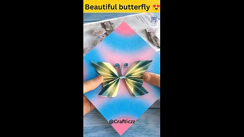 beautiful handmade butterfly 🦋😻#papercraft #paper #craft