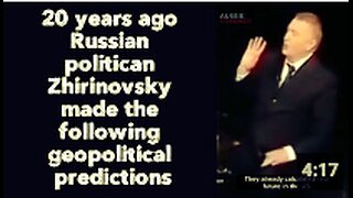 ❗️20 years ago Russian politican Zhirinovsky made the following geopolitical predictions: