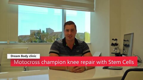 Motocross champion knee repair with Stem Cells