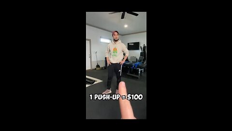 10 push-ups for 500 000K 🤑