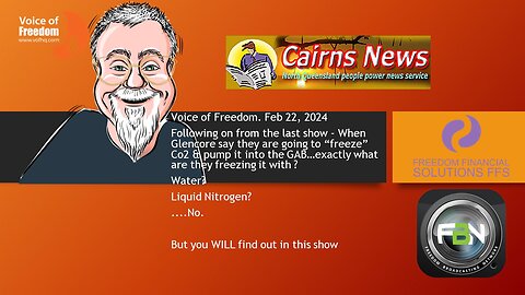 Voice of Freedom Feb 22. Follow up. Glencore & Freezing tech. WTF?