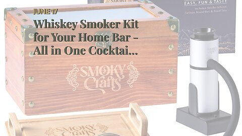 Whiskey Smoker Kit for Your Home Bar - All in One Cocktail Smoker Kit with Torch - Bourbon Smok...