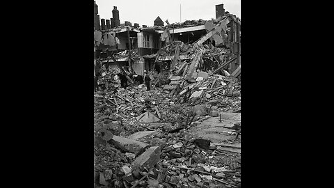 BOMBING OF HALLSVILLE SCHOOL CANNING TOWN WEST HAM 1940 (BBC "BLITZ" DOCUMENTARY)