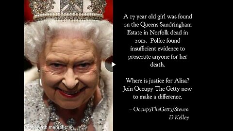 Steven D Kelley, Queen Elizabeth II leaves Earth, 2nd Sep 2022. Justice for Alisa found dead in 2012