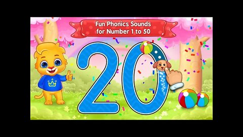 Numbers from 1 to 20 on 123 Numbers - Count & Tracing Game - No ADS Educational game in english