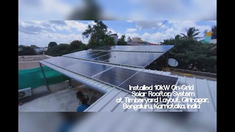 Today Installed 10kW On-Grid Solar Rooftop System at Timberyard Layout, Girinagar, Bengaluru