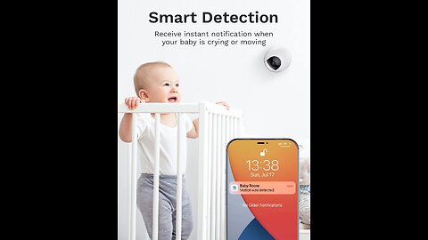 4MP Indoor Security Camera, WUUK Pan Tilt Cam for Baby Monitor, Wi-Fi Home Security Pet Camera...