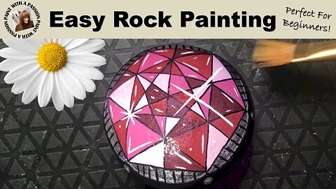 Easy Rock Painting Gemstone Tutorial