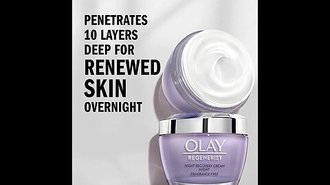 Night Cream by Olay Regenerist Night Recovery Anti-Aging Face Moisturizer 1.7 oz