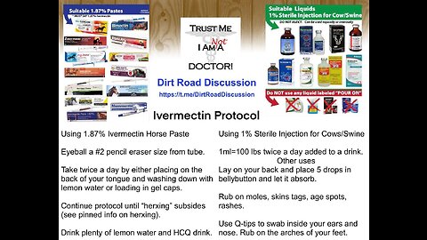 Dirt Road Discussions Ivermectin Testimonials ANNIVERSARY EPISODE 11-16-22