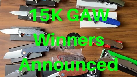 15K Giveaway Winners Announced