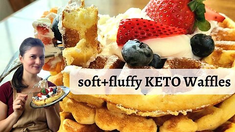 Soft and Fluffy Keto Waffles - Make them in no time!