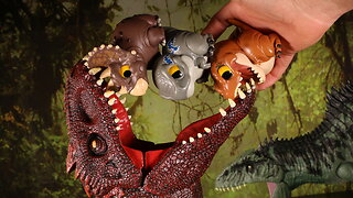 Hungry Dino Eats Fat Dinosaur Babies #shorts #youtube #hungrydino Crazy Dino Toys Jurassic World