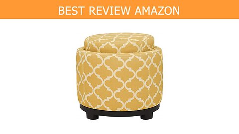 Ravenna Home Storage Ottoman Yellow Review