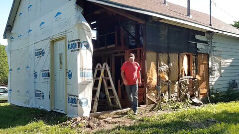 Prepping for New Siding, Repairing Wall. North Wall.