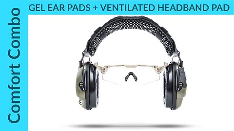 Hearing Protection Ventilated Headband Pad + Gel Ear Pads: The Comfort Combo