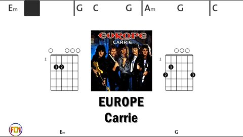 EUROPE Carrie - Guitar Chords & Lyrics HD