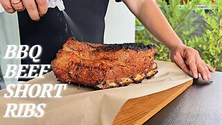Epic GRILLED Beef Short Ribs .Backyard bbq grill ideas