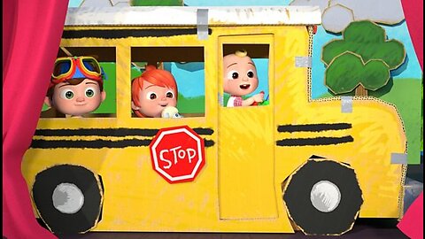 Wheels On The Bus / Street Vehicles Nursery Rhyme for Kids. umbers, letters, colors,
