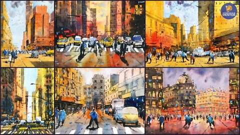 Paint Street Scenes in Watercolor (Free for first 100 students! Check Description for link).