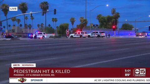 Pedestrian struck by car near I-17 and Indian School Road