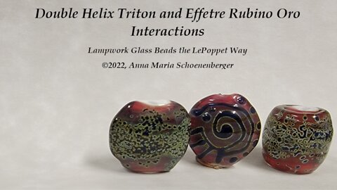 Lampwork Glass Beads: Rubino and Triton Interaction