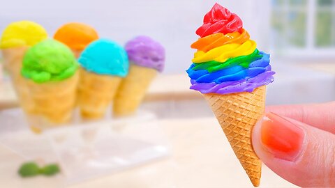 🍦🌈 Beautiful Rainbow Ice Cream For Summer | Coolest Dessert Fruits Ice Cream By Meo cooking