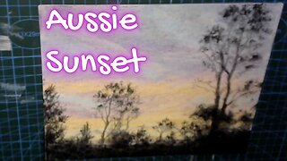 Soft Pastel Painting Time-lapse of Aussie Sunset