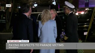 First Lady Jill Biden pays respect to Waukesha Christmas parade victims
