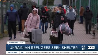Ukrainian refugees seek shelter