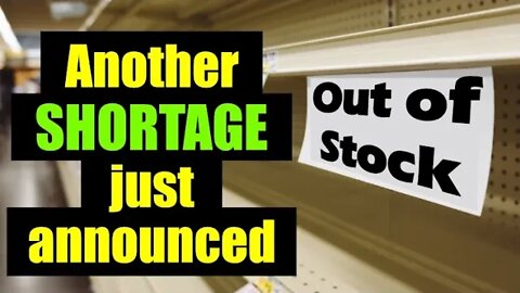 Another SHORTAGE on its way! STOCK UP NOW!