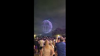 death star drone show over disney