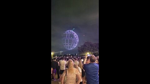 death star drone show over disney