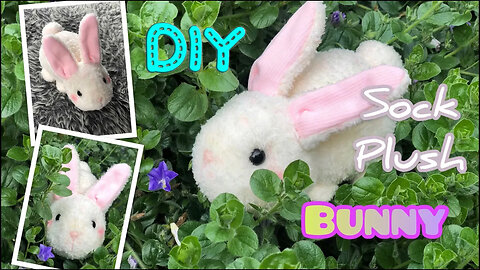 DIY Kawaii Bunny Rabbit Sock Plushie Tutorial - Easy-to-sew fun craft using fluffy socks