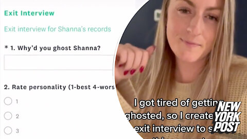 Woman creates exit quiz for men who ghost her: 'Guys don't have backbones'