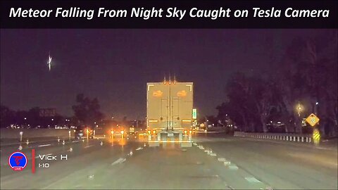 Meteor Falling From Night Sky Caught on Tesla Camera | TeslaCam Live
