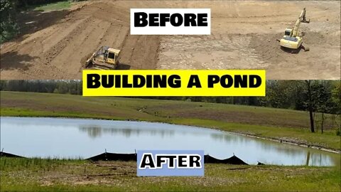 BUILDING A POND-Before & After Illinois Living the Dream Homestead