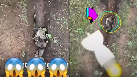 Moment Russian soldier catches and throws away Ukrainian 'drone bombs'