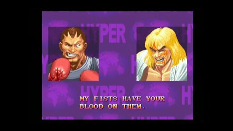 Hyper Street Fighter 2 Nerf AI (PS2) - Balrog/M.Bison (Super T/X) - Hardest - No Continues