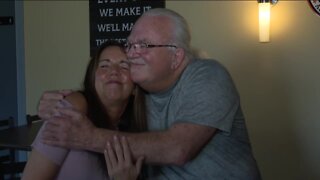 Daughter and father meet for the first time