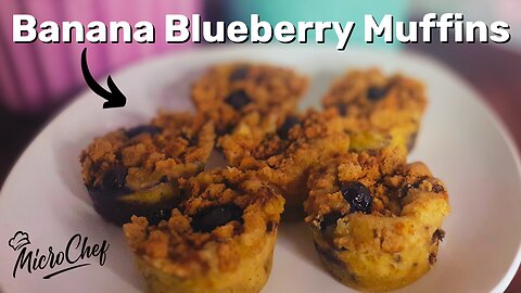 Banana Blueberry Muffins 🍌🫐 | Quick & Easy Recipe