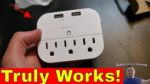 3 Outlet Surge Protector Review with 2 USB Wall Charger, One Beat Power Strip Wall Plug Extender