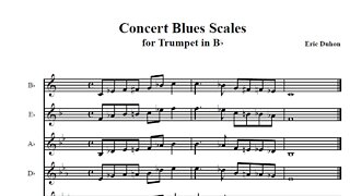 Concert Blues Scales for Bb trumpet and others Bb instruments