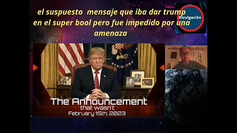 el suspuesto mensaje que iba dar trump en el super bool pero fue impedido por una amenaza