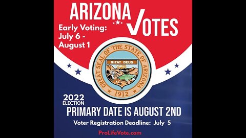 AZ primary date, early voting and voter registration deadline