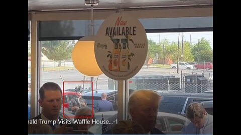 President Donald Trump odwiedz Waffle House...