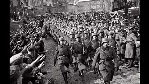 German troops march in Austria