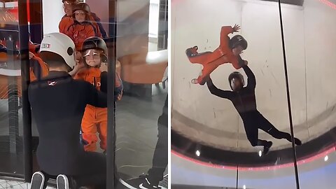 Fearless 3-year-old Goes Indoor Skydiving In Malaysia